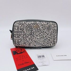 Coach Disney Mickey Mouse X Keith Haring Small Boxy Cosmetic Case C7436 NWT